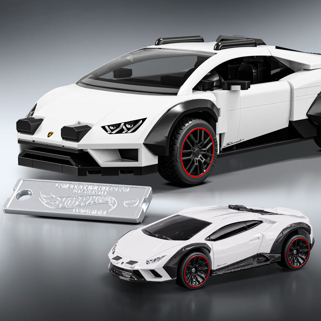 Mattel Brick Shop Hot Wheels Lamborghini Huracan Sterrato Building Set