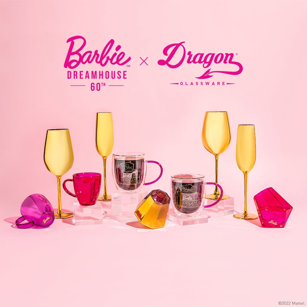 Barbie™ X Dragon Glassware® Dreamhouse™ Wine Glasses