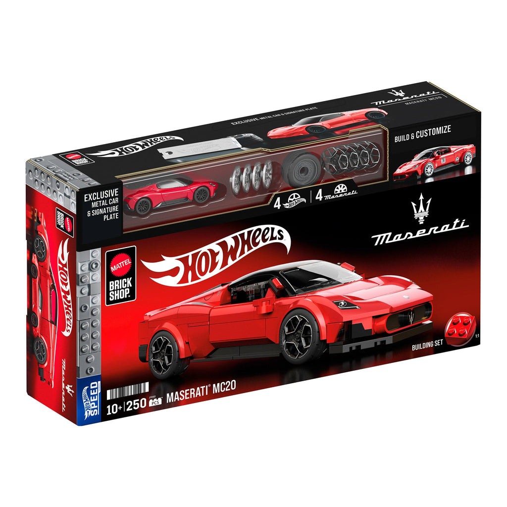 Mattel Brick Shop Hot Wheels Maserati MC20 Building Set