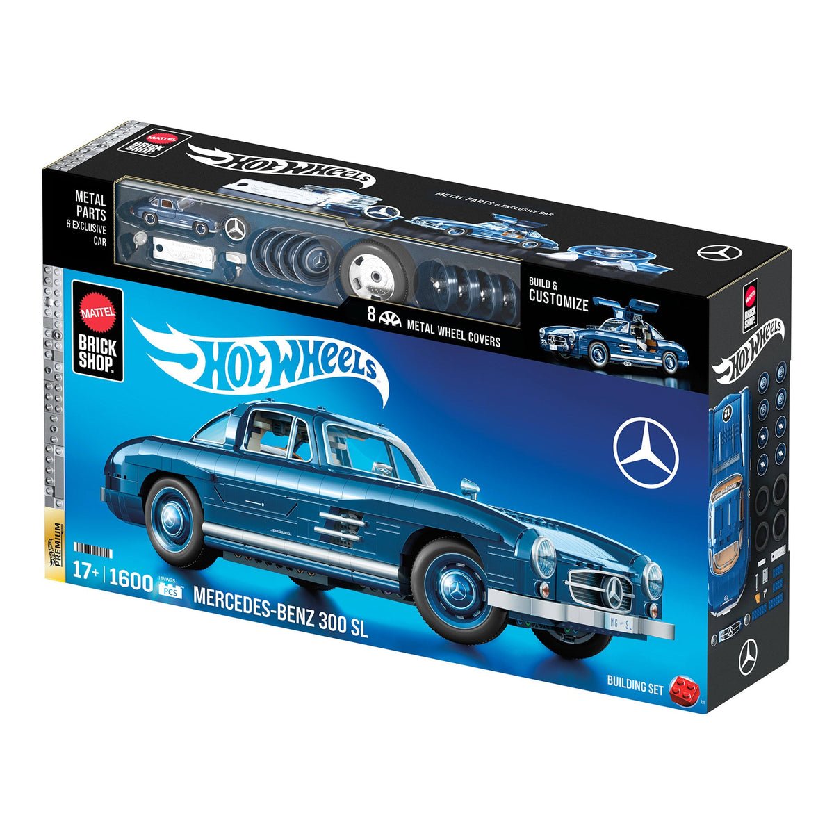 Mattel Brick Shop Hot Wheels Mercedes-Benz 300 SL Building Set