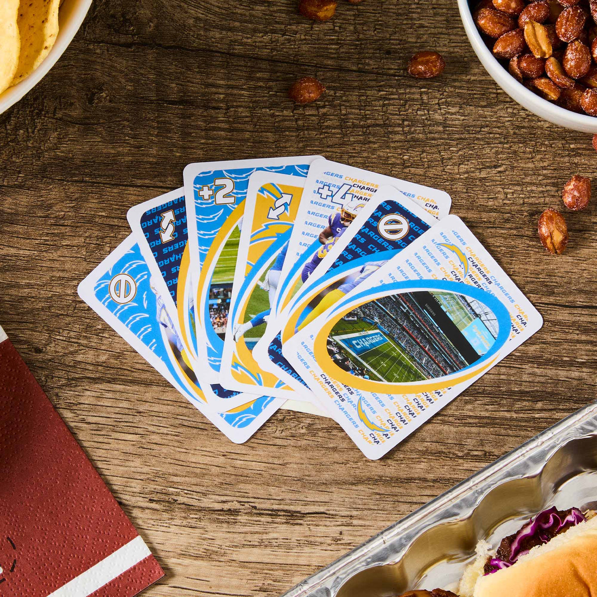 UNO Fandom NFL Los Angeles Chargers Game Deck