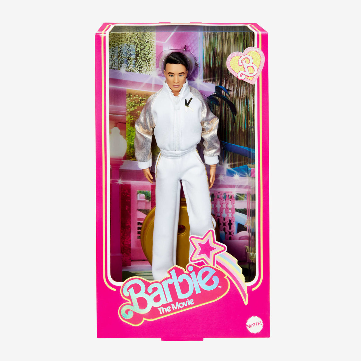 Ken Doll In White and Gold Tracksuit – Barbie The Movie