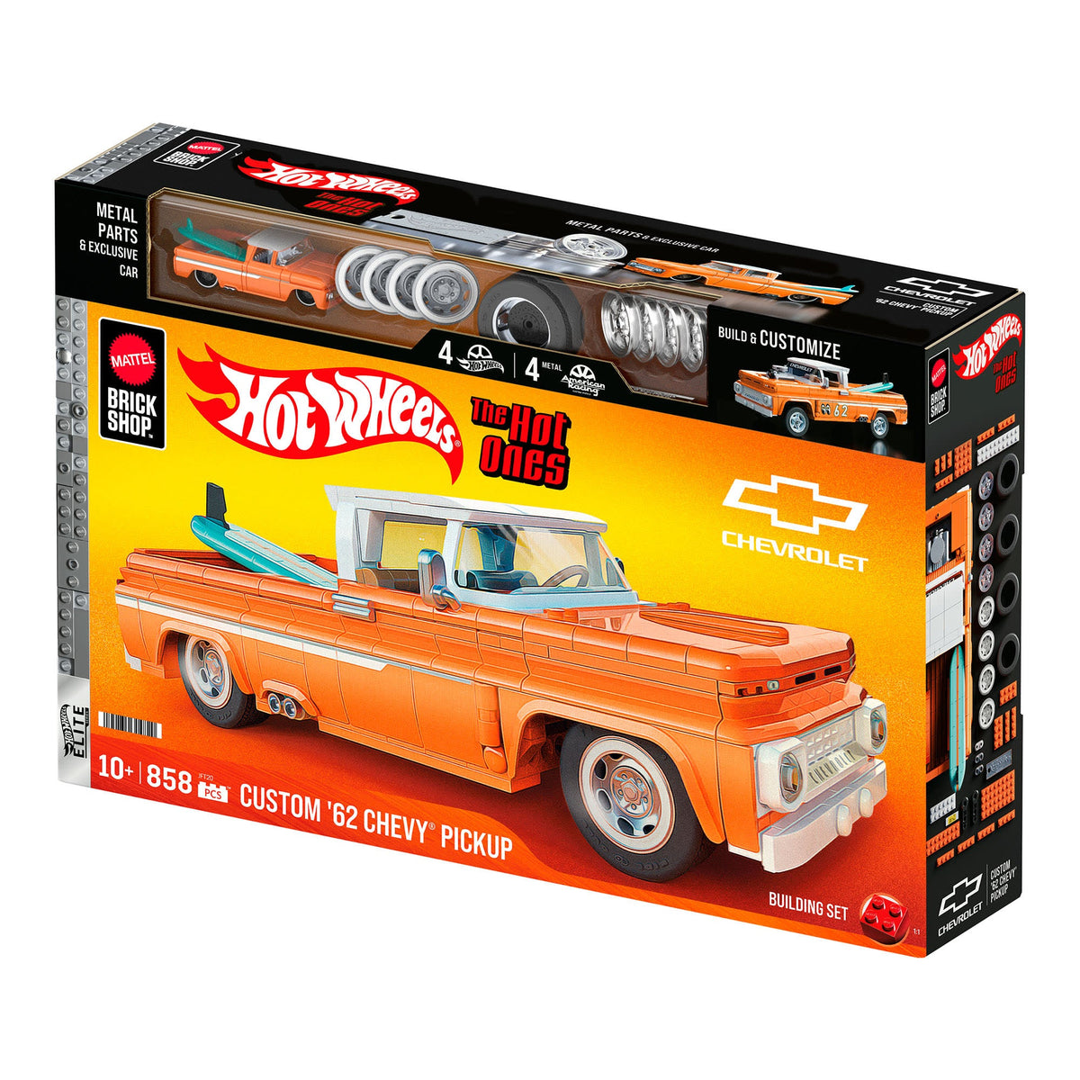 Mattel Brick Shop Hot Wheels Custom ’62 Chevy Pickup Building Set
