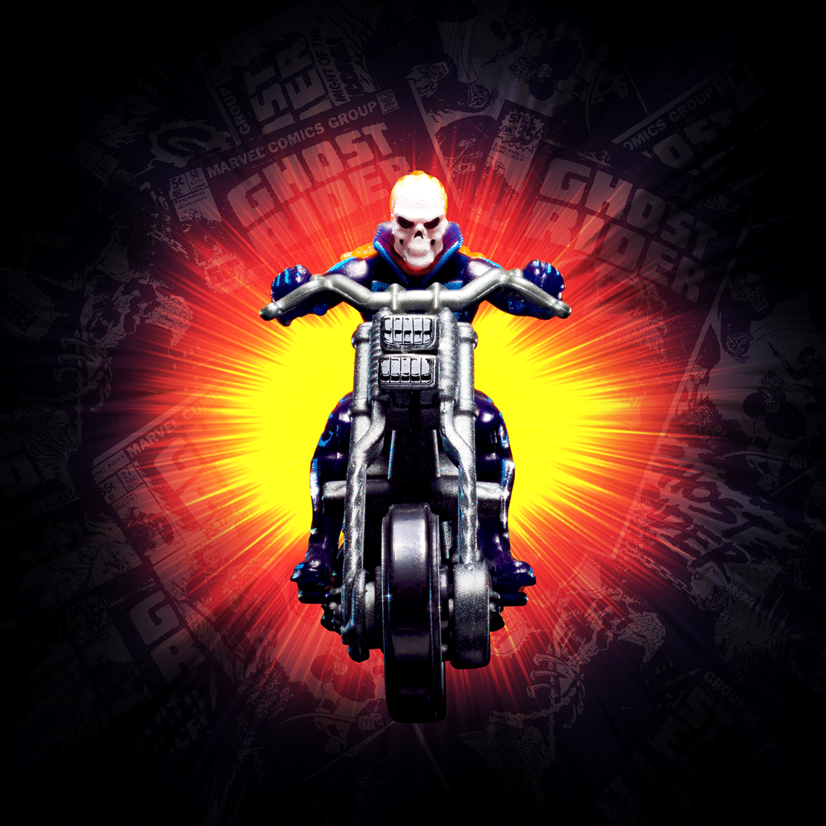 Hot Wheels MARVEL Ghost Rider Motorcycle & Figure Collectible