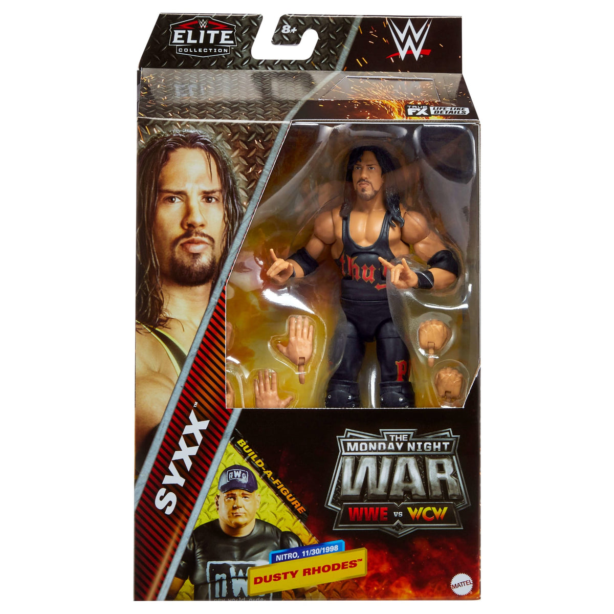 WWE Monday Night War Elite Collection Syxx Action Figure & Dusty Rhodes Build-A-Figure Parts
