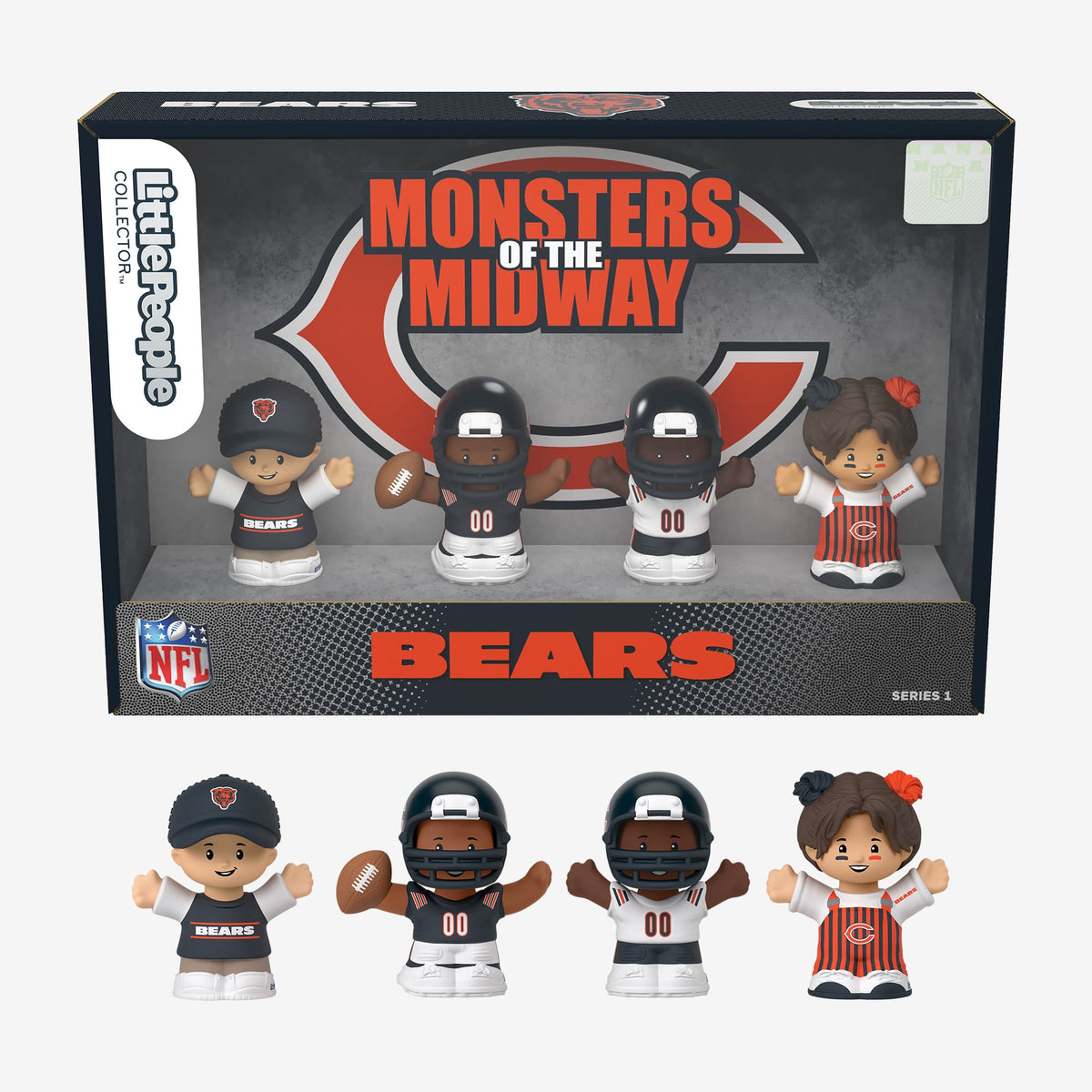 Little People Collector x NFL Chicago Bears Set