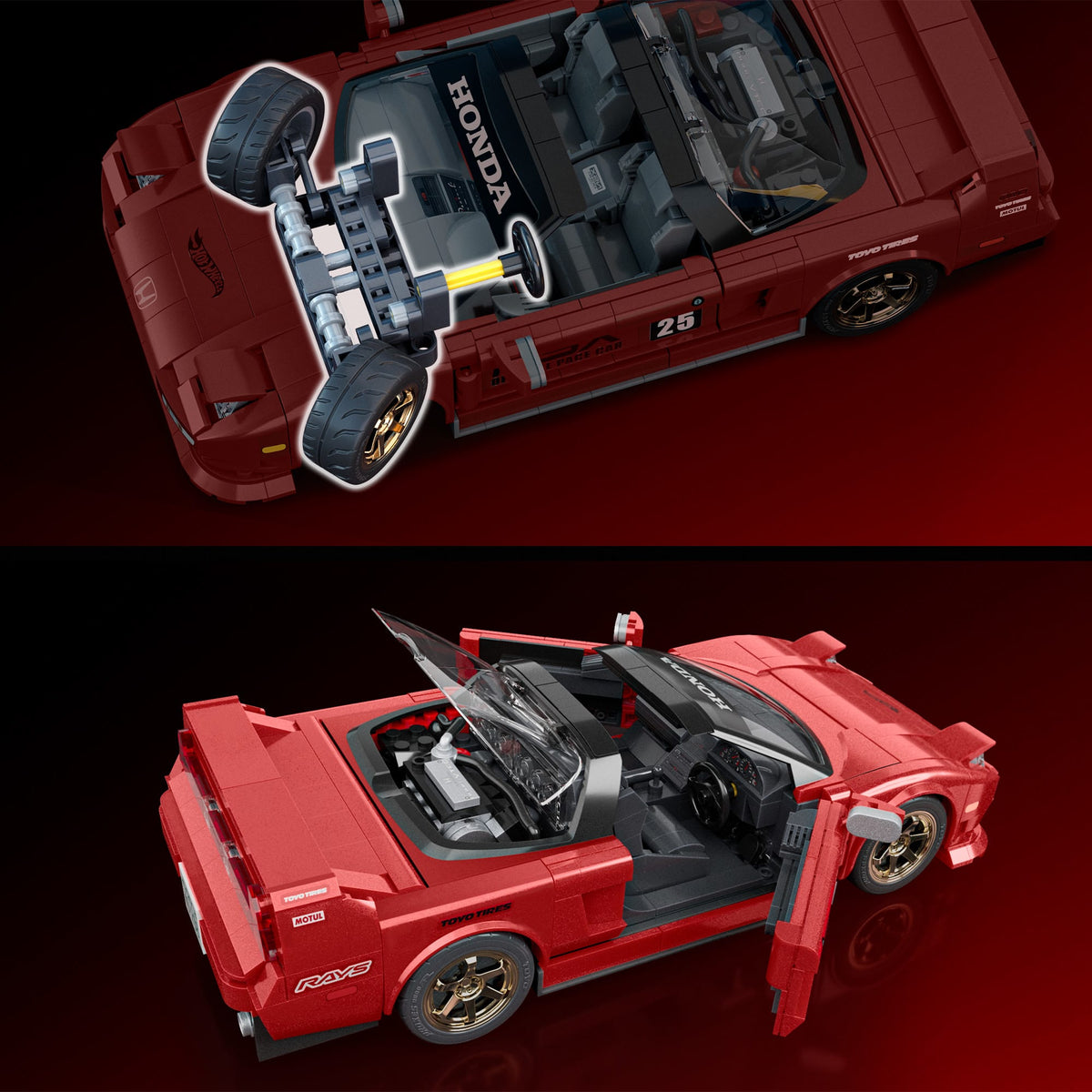 Mattel Brick Shop Hot Wheels ’90 Acura NSX Building Set