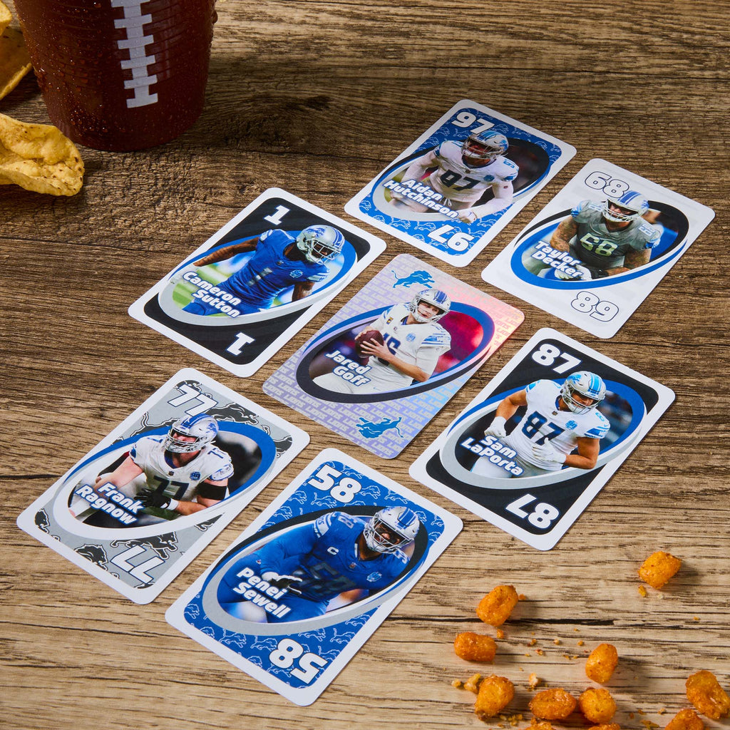 UNO Fandom NFL Detroit Lions Game Deck