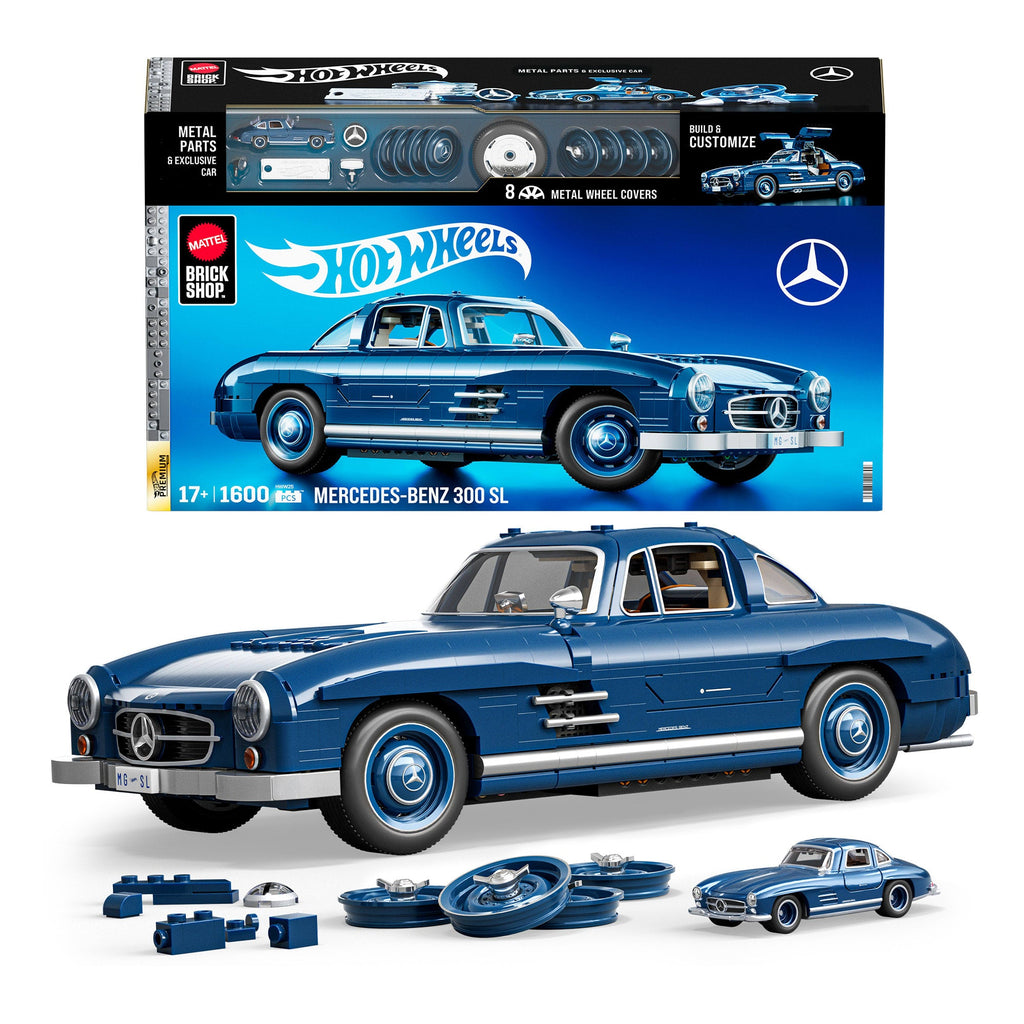 Mattel Brick Shop Hot Wheels Mercedes-Benz 300 SL Building Set